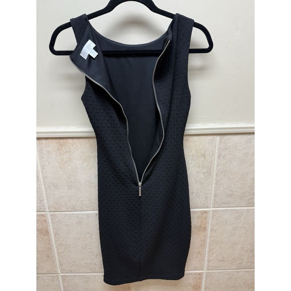 Bisou Bisou Michele Bohbot Sleeveless Midi Womens  Black Dress Ruched. Sz 2 - Picture 5 of 12